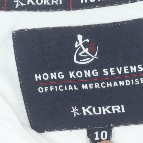 Kukri Womens White Hong Kong Sevens Cotton T-Shirt Size 10