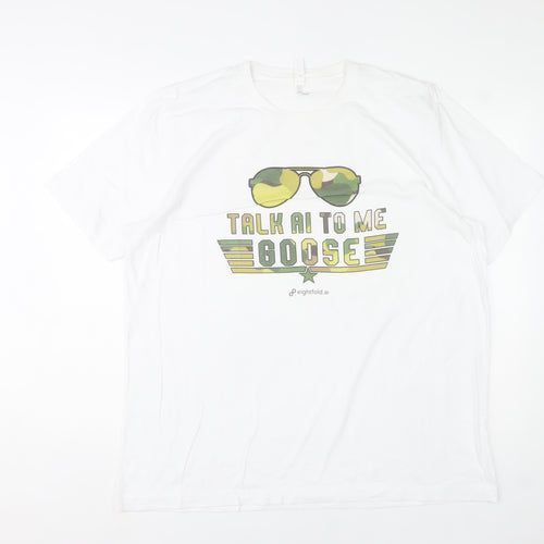 Bella + Canvas Men’s White 2XL Funny Graphic Cotton T-Shirt