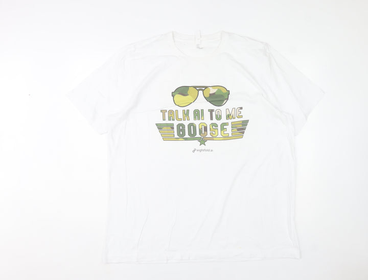 Bella + Canvas Men’s White 2XL Funny Graphic Cotton T-Shirt