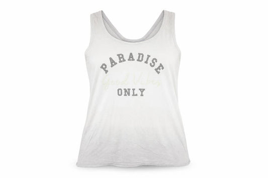Front view of Next women’s grey cotton tank top, size UK 18, sleeveless holiday style
