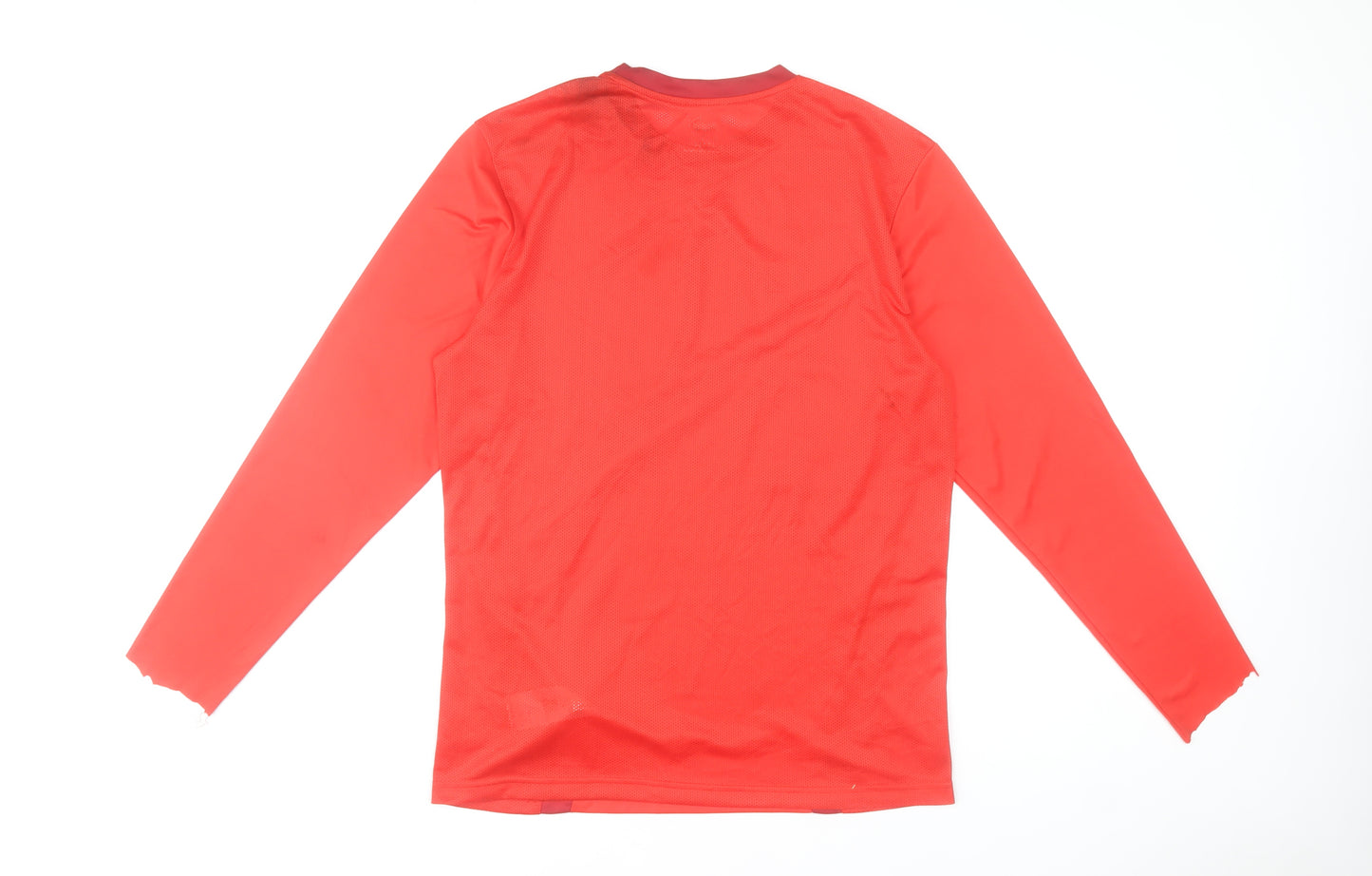 Puma Men's Red Long Sleeve Athletic Football Training Top L