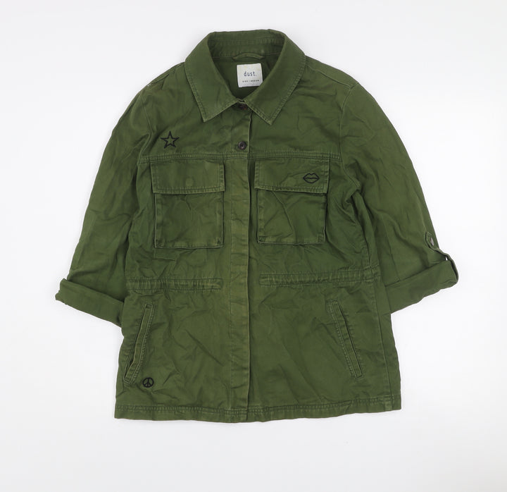 Dust Women’s Green Cotton Utility Button-Up Shirt Size M