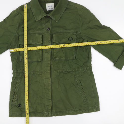 Dust Women’s Green Cotton Utility Button-Up Shirt Size M