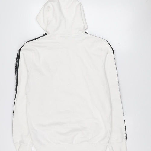 Champion Men's White Pullover Hoodie Medium Logo Fleece