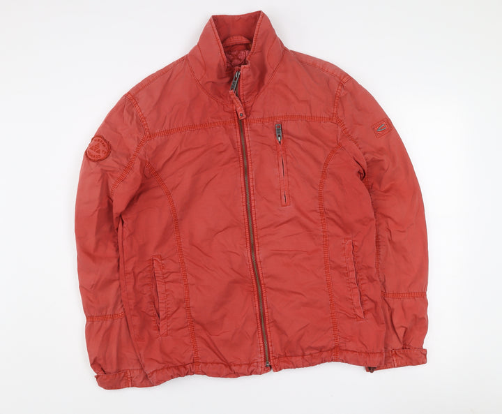 Camel Active Men's Red Cotton Lightweight Full Zip Jacket Size 48
