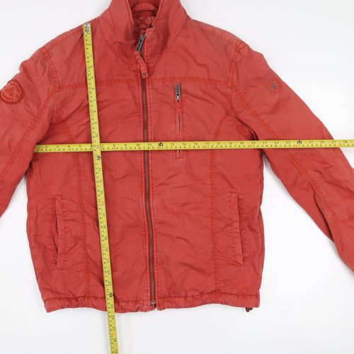 Camel Active Men's Red Cotton Lightweight Full Zip Jacket Size 48