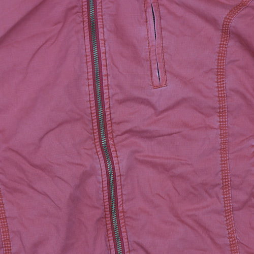 Camel Active Men's Red Cotton Lightweight Full Zip Jacket Size 48