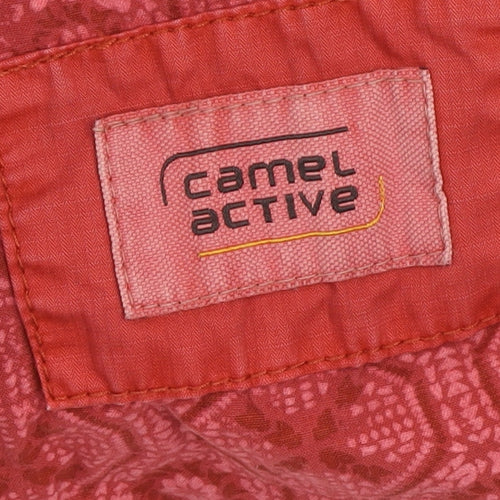 Camel Active Men's Red Cotton Lightweight Full Zip Jacket Size 48