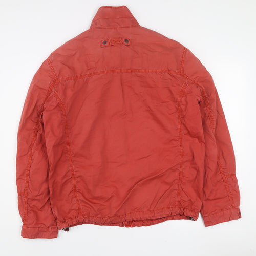 Camel Active Men's Red Cotton Lightweight Full Zip Jacket Size 48