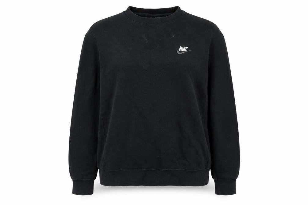 Front view of Nike Women's Black Small Pullover Sweatshirt Crew Neck Cotton Blend
