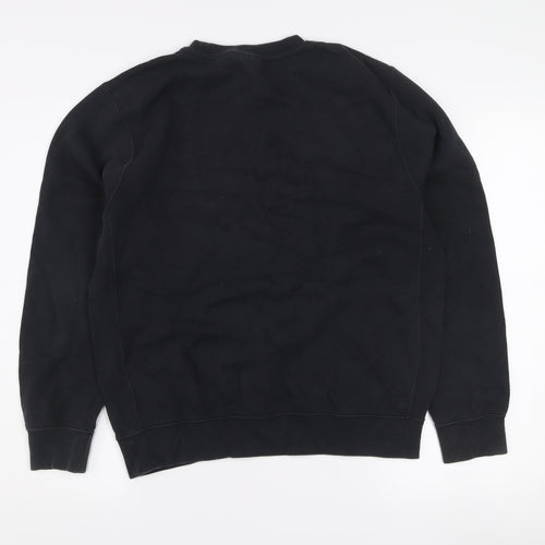 Nike Women's Black Small Pullover Sweatshirt Crew Neck Cotton Blend