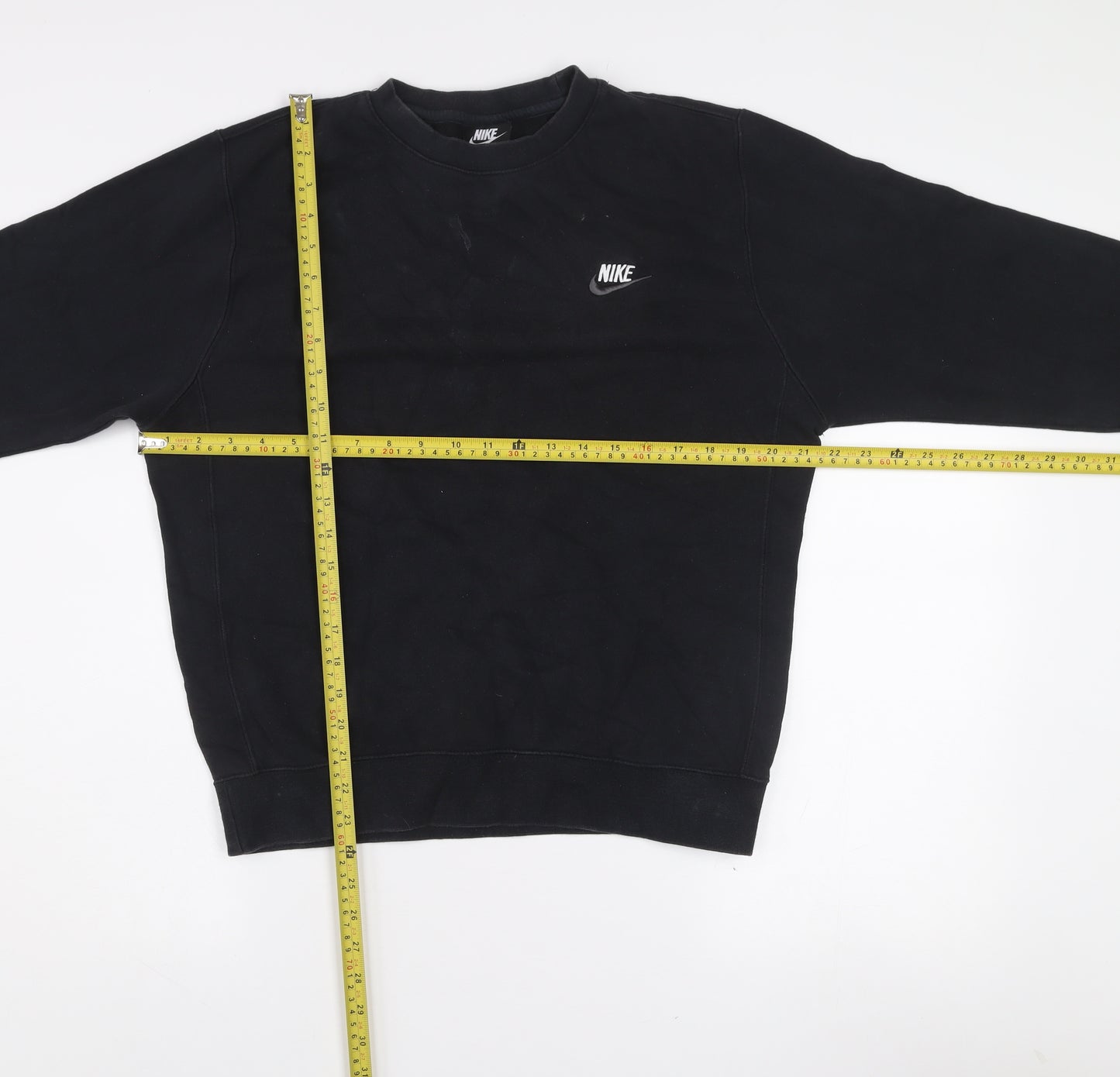 Nike Women's Black Small Pullover Sweatshirt Crew Neck Cotton Blend
