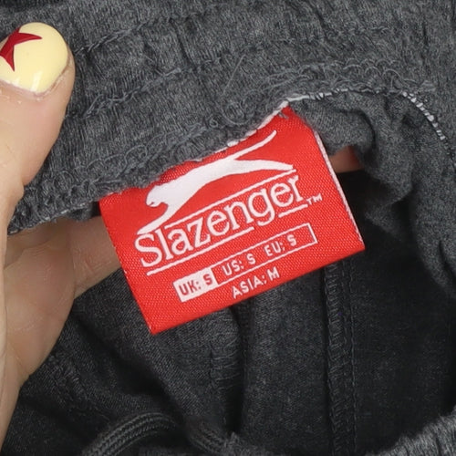 Slazenger Men's Grey Athletic Shorts S Elastic Waist Gym Training