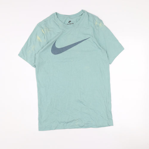 Nike Men's Green Graphic Logo Sports T-Shirt Size S