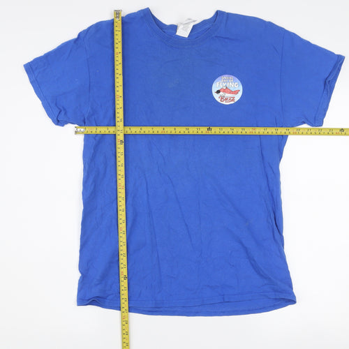 Gildan Blue Men's Medium Newcastle Airfield Graphic Cotton T-Shirt