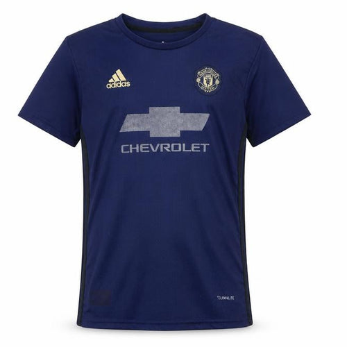 Adidas Boys Blue Manchester United Football Jersey Shirt Size 176