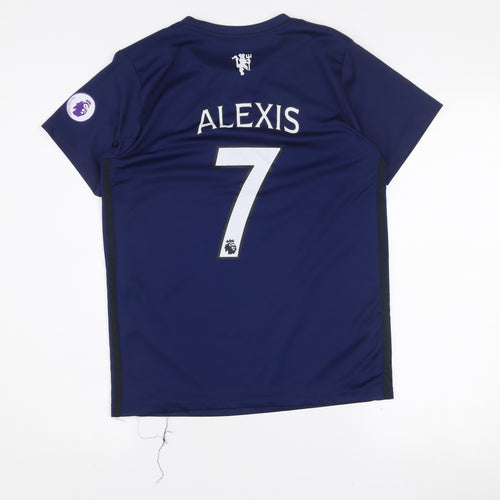 Adidas Boys Blue Manchester United Football Jersey Shirt Size 176