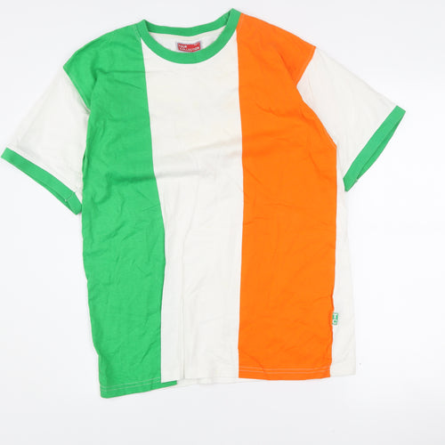 Tour Collection Men's Multicolour Flag Graphic Cotton T-Shirt Size S