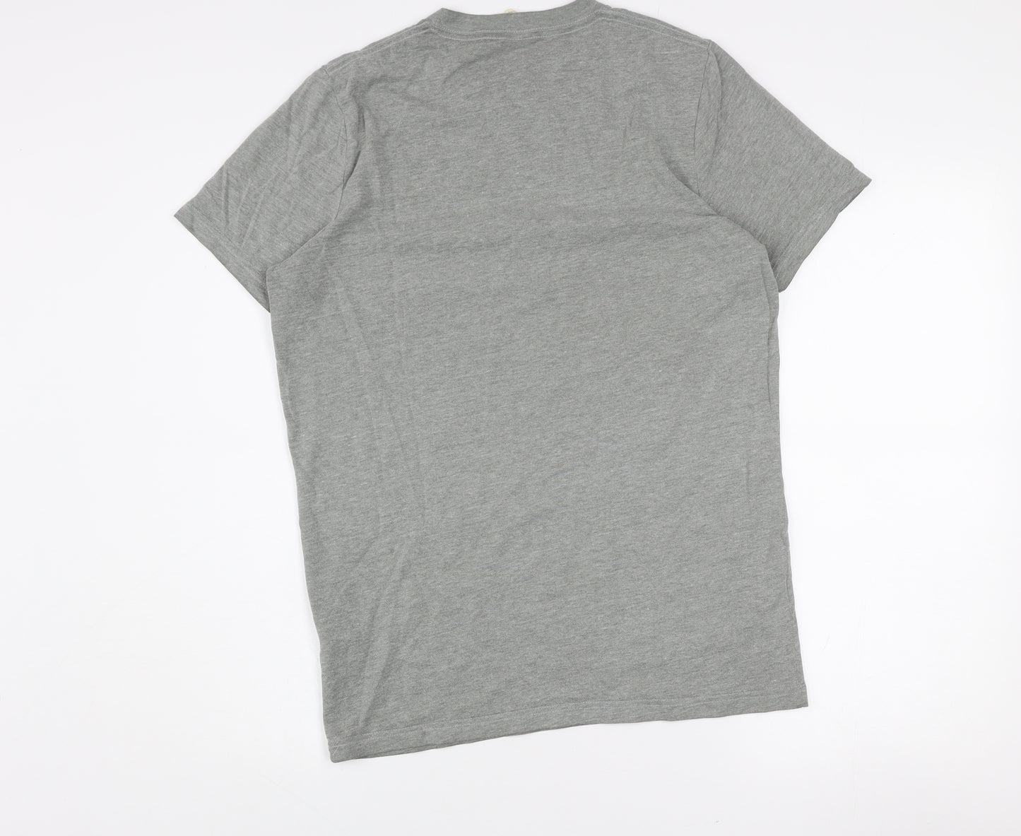 Hollister Men’s Grey Beach Graphic Crew Neck Cotton Blend T-Shirt M