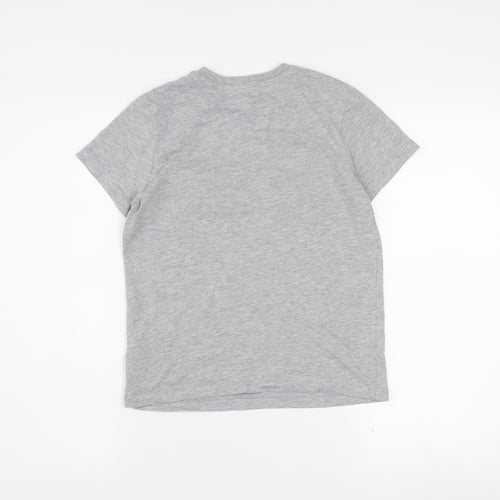 Marks and Spencer Boys Grey Space Graphic T-Shirt 9-10 Years Regular Fit