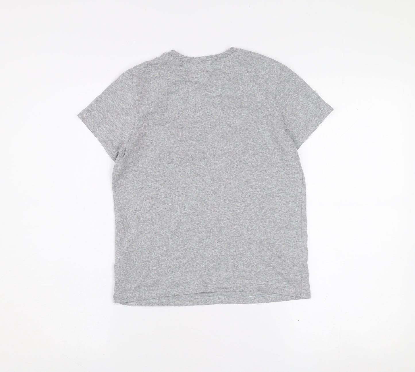 Marks and Spencer Boys Grey Space Graphic T-Shirt 9-10 Years Regular Fit