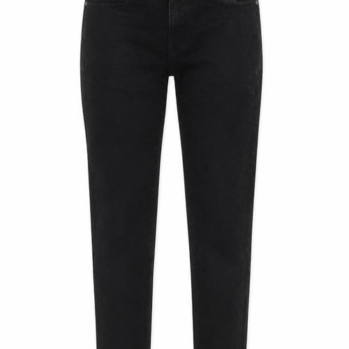 SELECTED HOMME Women's Black Skinny Jeans Size 12 Slim Fit Cotton Blend