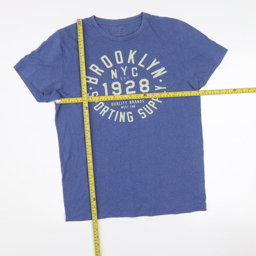 Old Navy Men's Blue Brooklyn NYC 1928 Graphic Crew Neck T-Shirt Size S