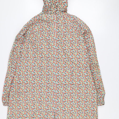Next Womens Multicoloured Polka Dot Hooded Rain Jacket M