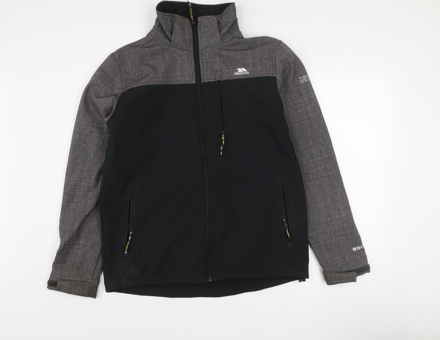 Trespass Mens Black Softshell Waterproof Mid-Length Jacket Size S 35-37"