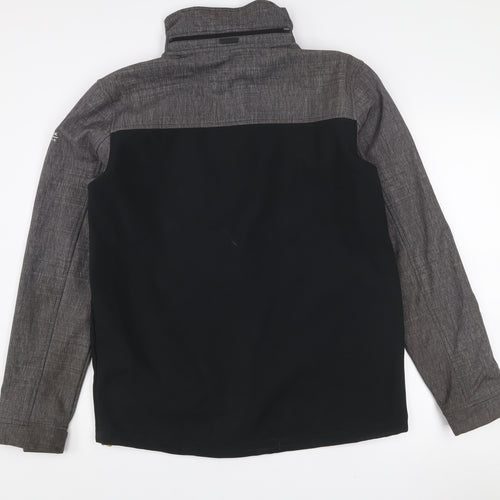 Trespass Mens Black Softshell Waterproof Mid-Length Jacket Size S 35-37"