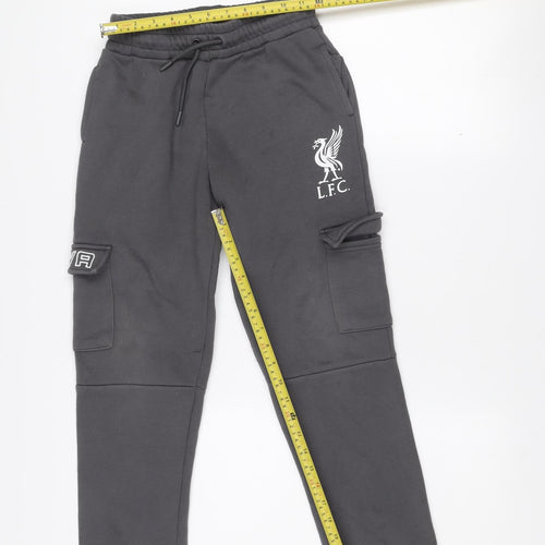 L.F.C. Boys Black Jogger Sweatpants 11-12 Years Cotton Blend Tapered Fit