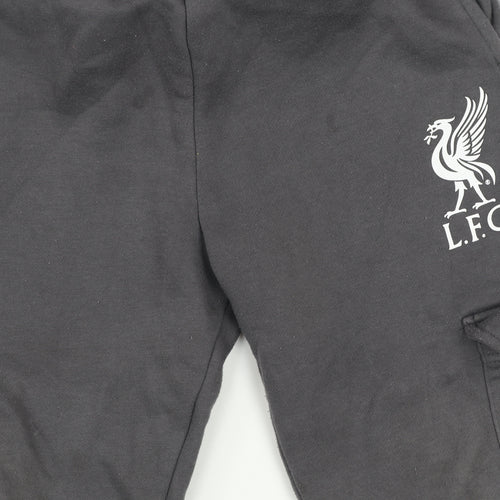L.F.C. Boys Black Jogger Sweatpants 11-12 Years Cotton Blend Tapered Fit