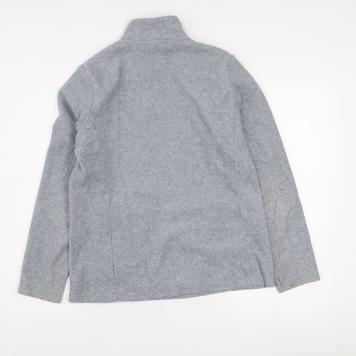 Dunnes Stores Women's Grey Marl Full Zip Fleece Jacket Size 12