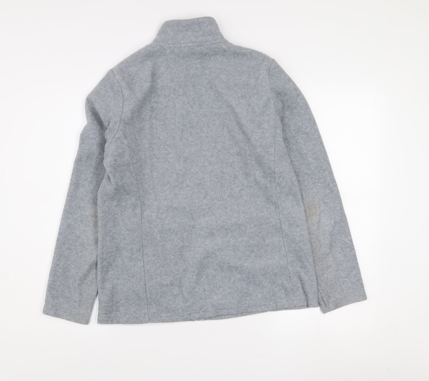 Dunnes Stores Women's Grey Marl Full Zip Fleece Jacket Size 12