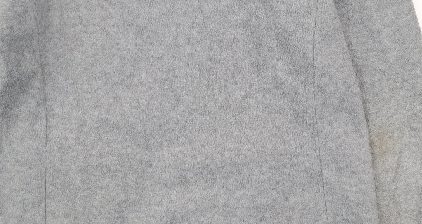 Dunnes Stores Women's Grey Marl Full Zip Fleece Jacket Size 12