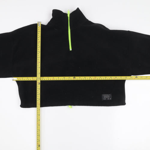 Urban Outfitters Women Black Fleece 1/2 Zip Pullover Sweatshirt S