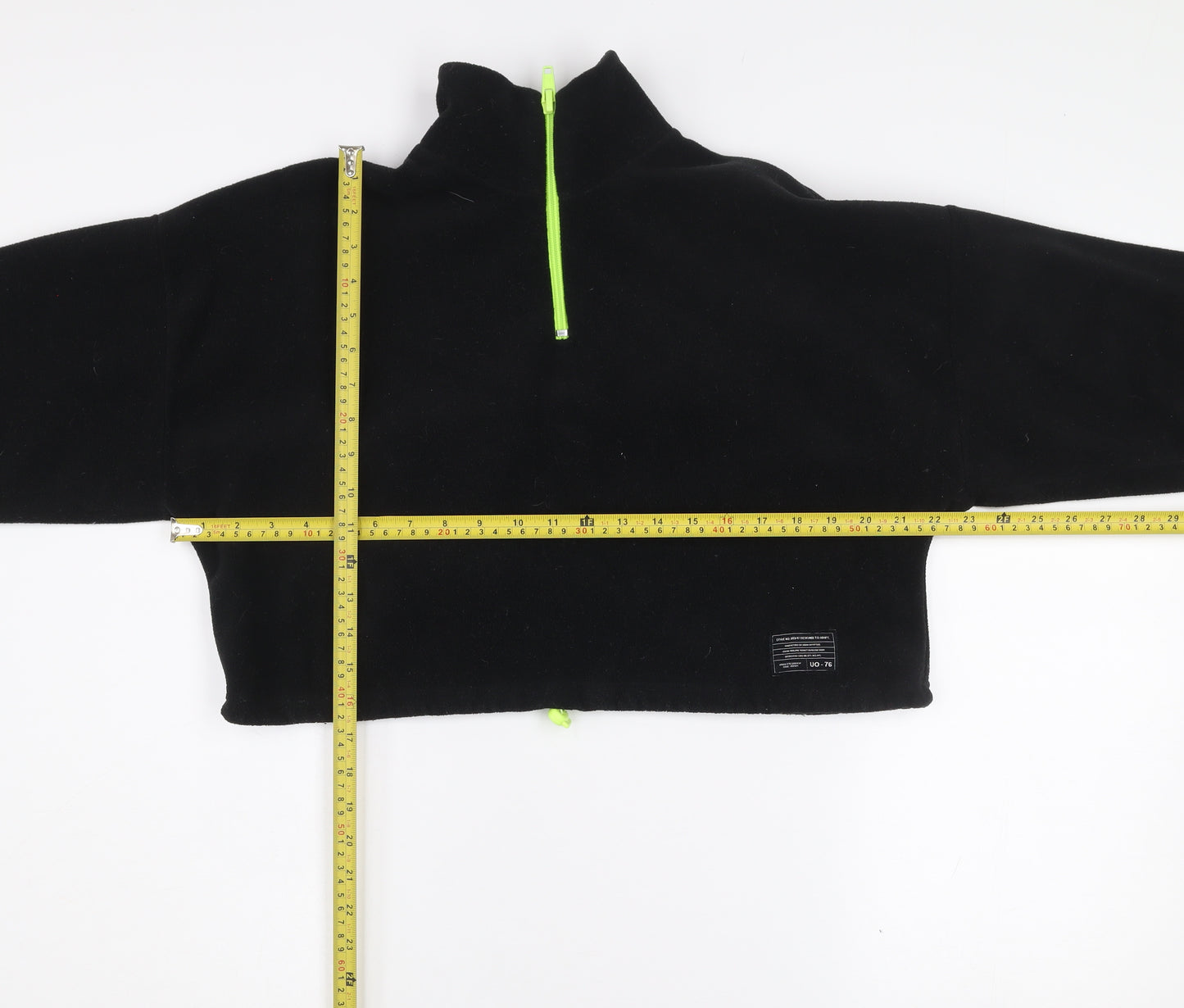 Urban Outfitters Women Black Fleece 1/2 Zip Pullover Sweatshirt S
