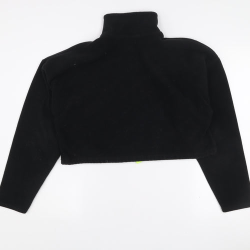 Urban Outfitters Women Black Fleece 1/2 Zip Pullover Sweatshirt S