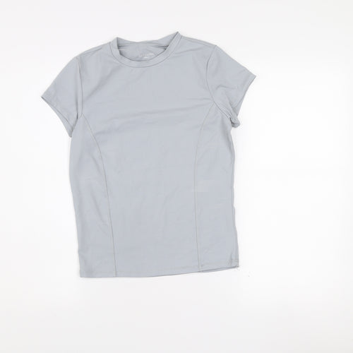 Glassons Women Grey M Short Sleeve Slim Fit Activewear T-Shirt