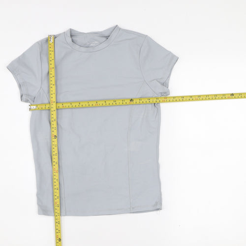 Glassons Women Grey M Short Sleeve Slim Fit Activewear T-Shirt