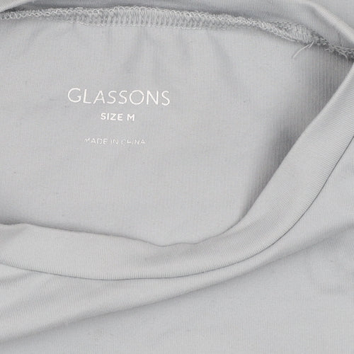 Glassons Women Grey M Short Sleeve Slim Fit Activewear T-Shirt