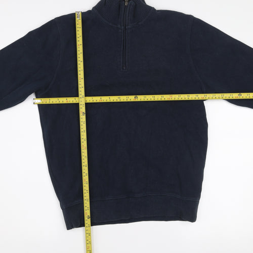 Maine New England Men's Blue 1/2 Zip High Neck Sweatshirt M