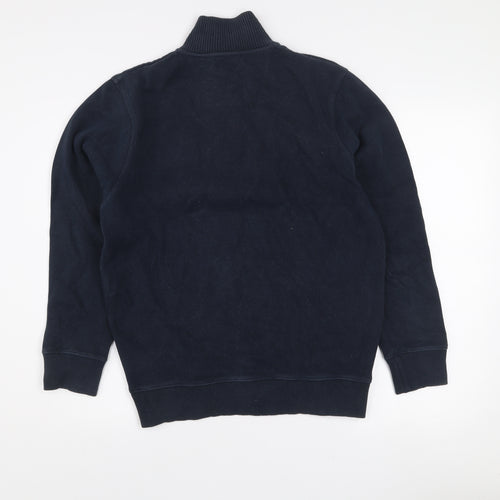 Maine New England Men's Blue 1/2 Zip High Neck Sweatshirt M