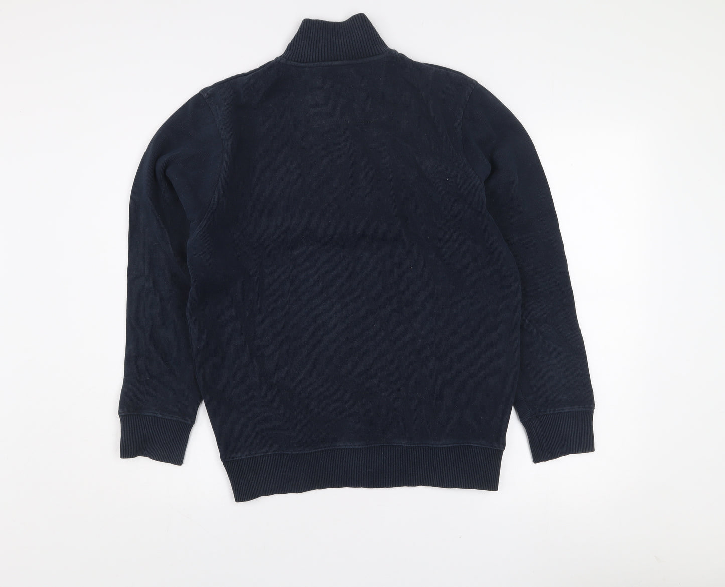Maine New England Men's Blue 1/2 Zip High Neck Sweatshirt M