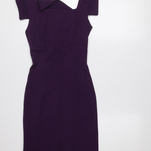 Goddess London Women’s Purple Bodycon Knee Length Dress Size 10