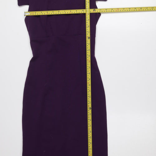 Goddess London Women’s Purple Bodycon Knee Length Dress Size 10
