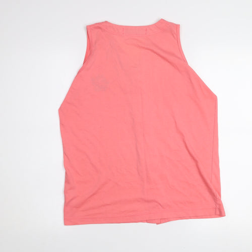 Paramour Women’s Pink Sleeveless Embroidered Button Blouse L