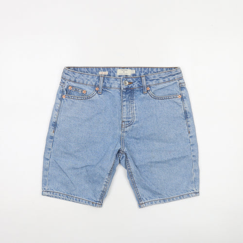 Topman Men's Blue Denim Regular Fit 5-Pocket Shorts Size 28