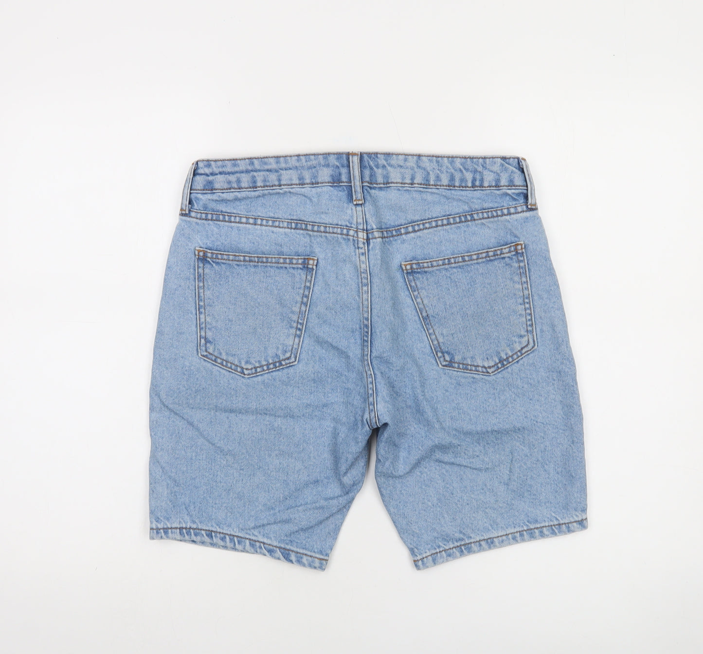 Topman Men's Blue Denim Regular Fit 5-Pocket Shorts Size 28