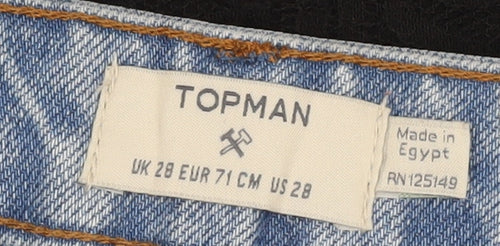 Topman Men's Blue Denim Regular Fit 5-Pocket Shorts Size 28
